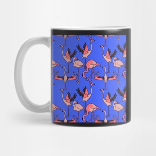 Light Blue Hannukah Flamingo Menorah Mug